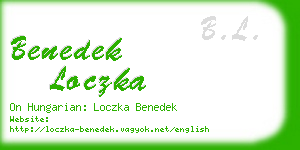 benedek loczka business card